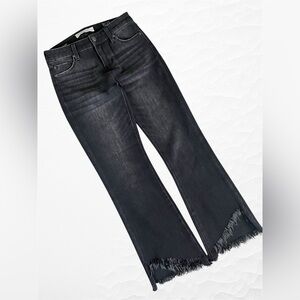 Liverpool Black Flare chunk Emo Jeans with Frayed Hem 0/25